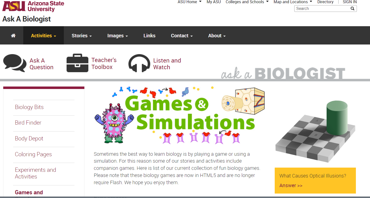 Many free to play Science Games